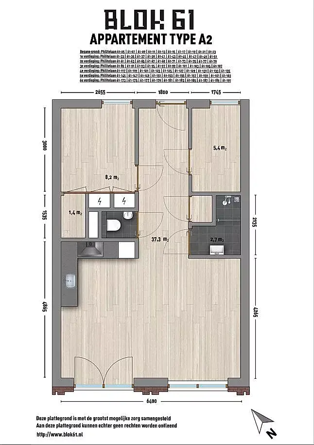 Appartement Philitelaan in Eindhoven 5617 AL (Strijp S)