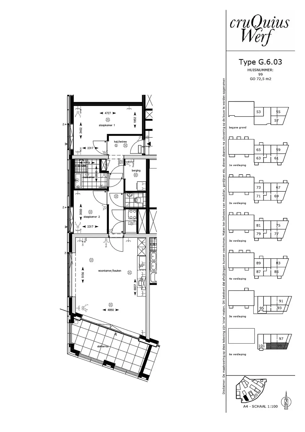 Appartement Vluchtladderstraat